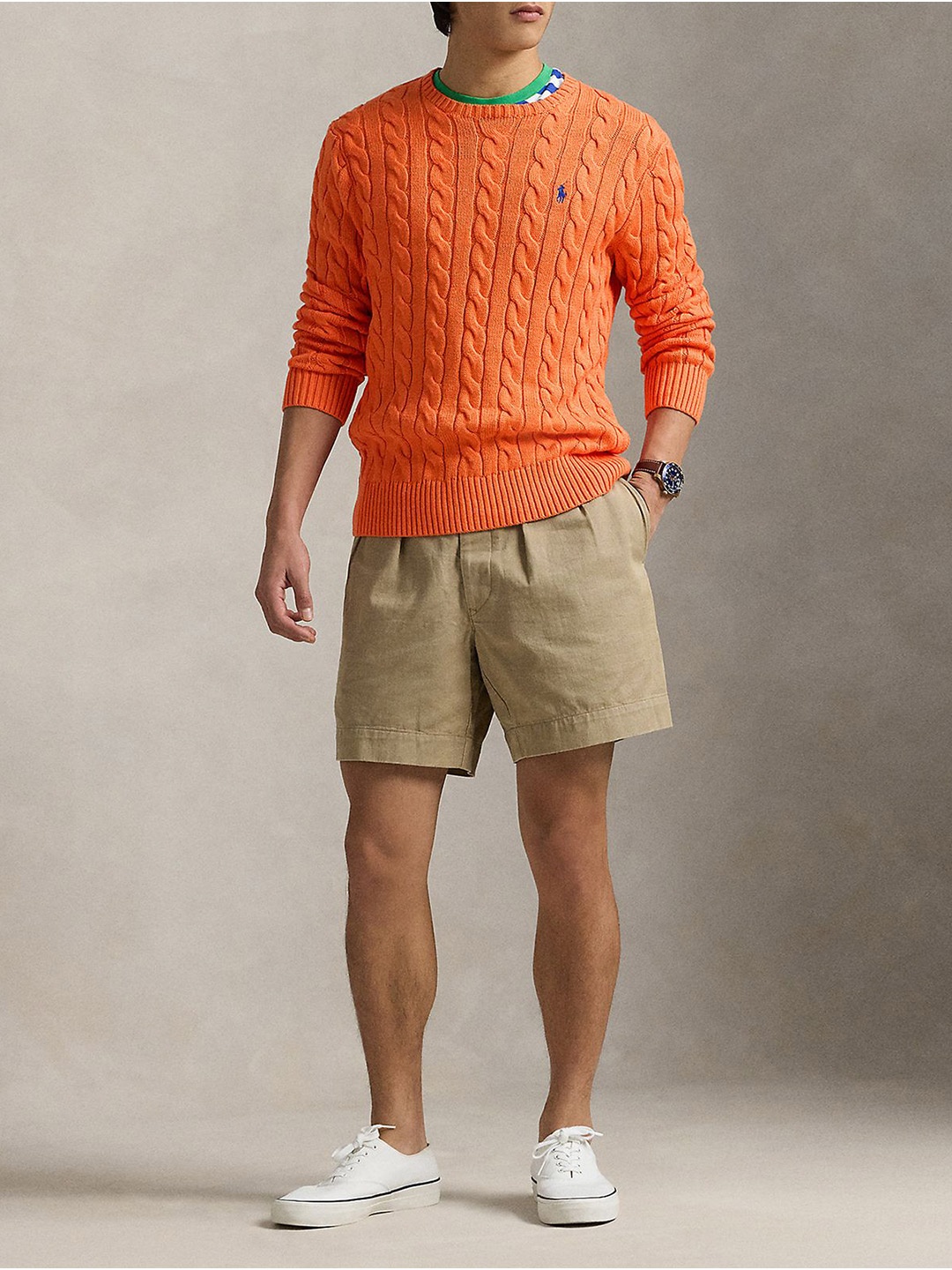 

Polo Ralph Lauren Cable-Knit Cotton Sweater, Orange