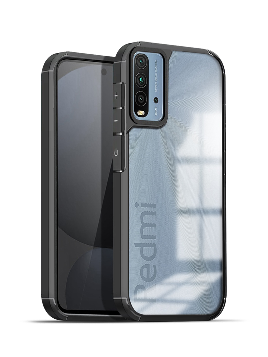 

Karwan Redmi 9 Power Shockproof Bumper Back Case, Black