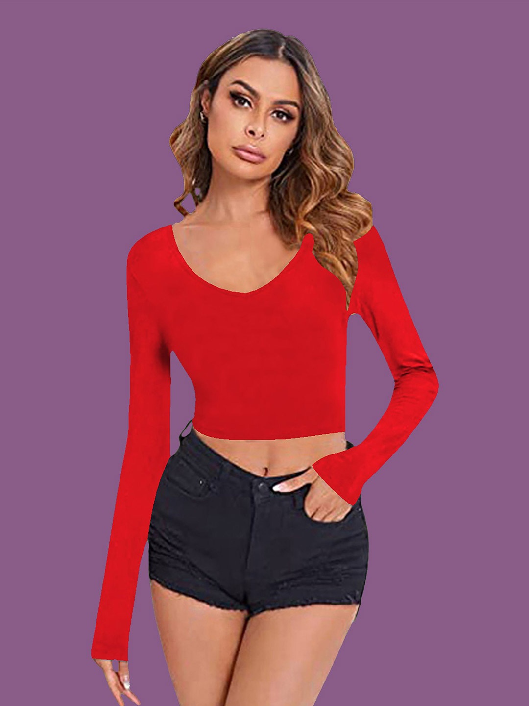 

Dream Beauty Fashion Crop Top, Red