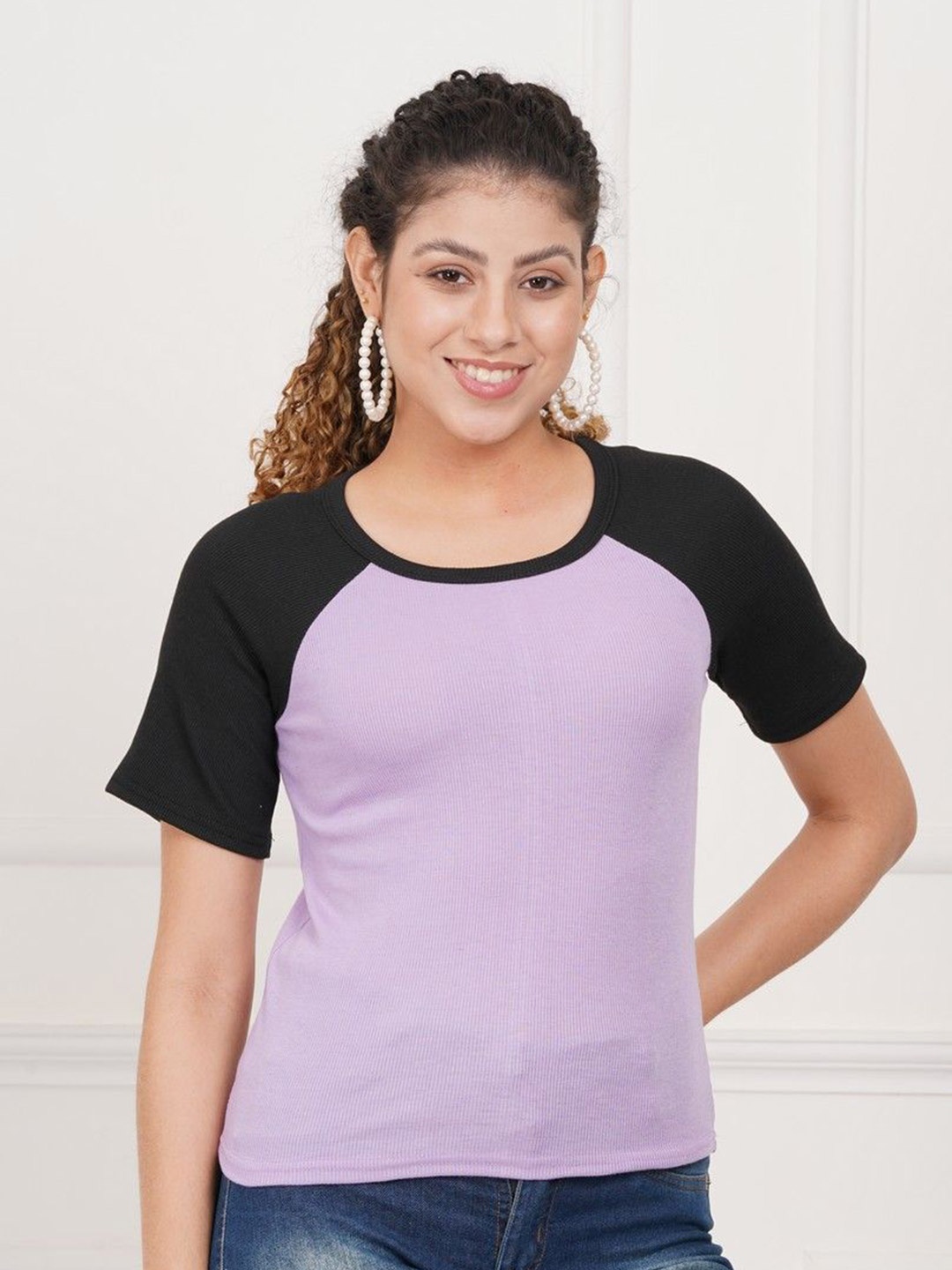 

BESTIC FASHION Cotton Top, Lavender