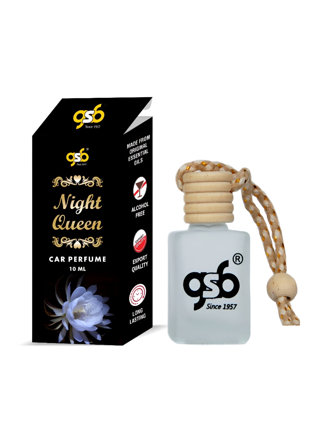 

GSB Night Queen Hanging Car Air Freshener, Transparent