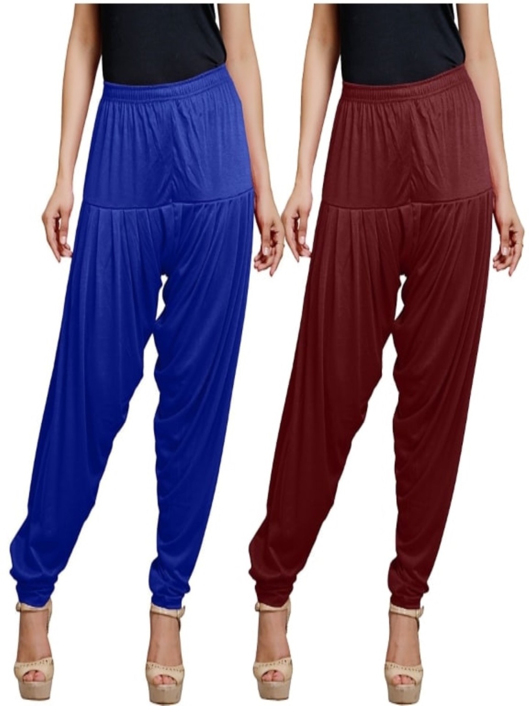 

AFRA GARMENTS Women Pack Of 2 Mid-Rise Loose-Fit Patiala, Maroon