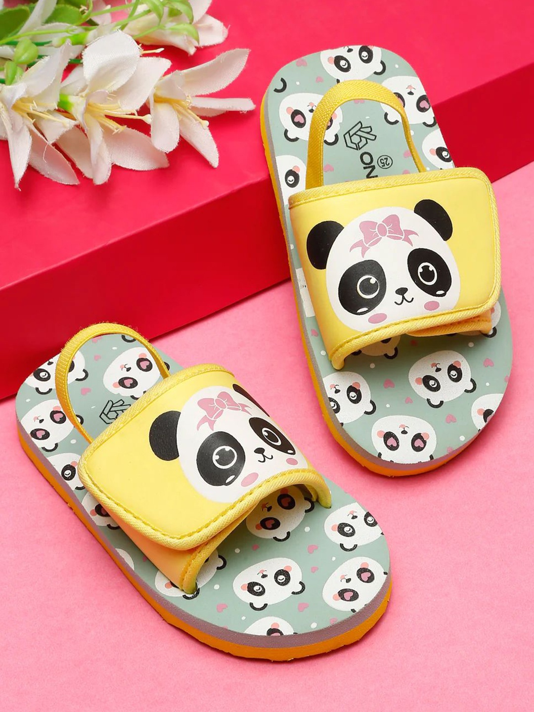 

ONYC Girls Printed Sliders, Green