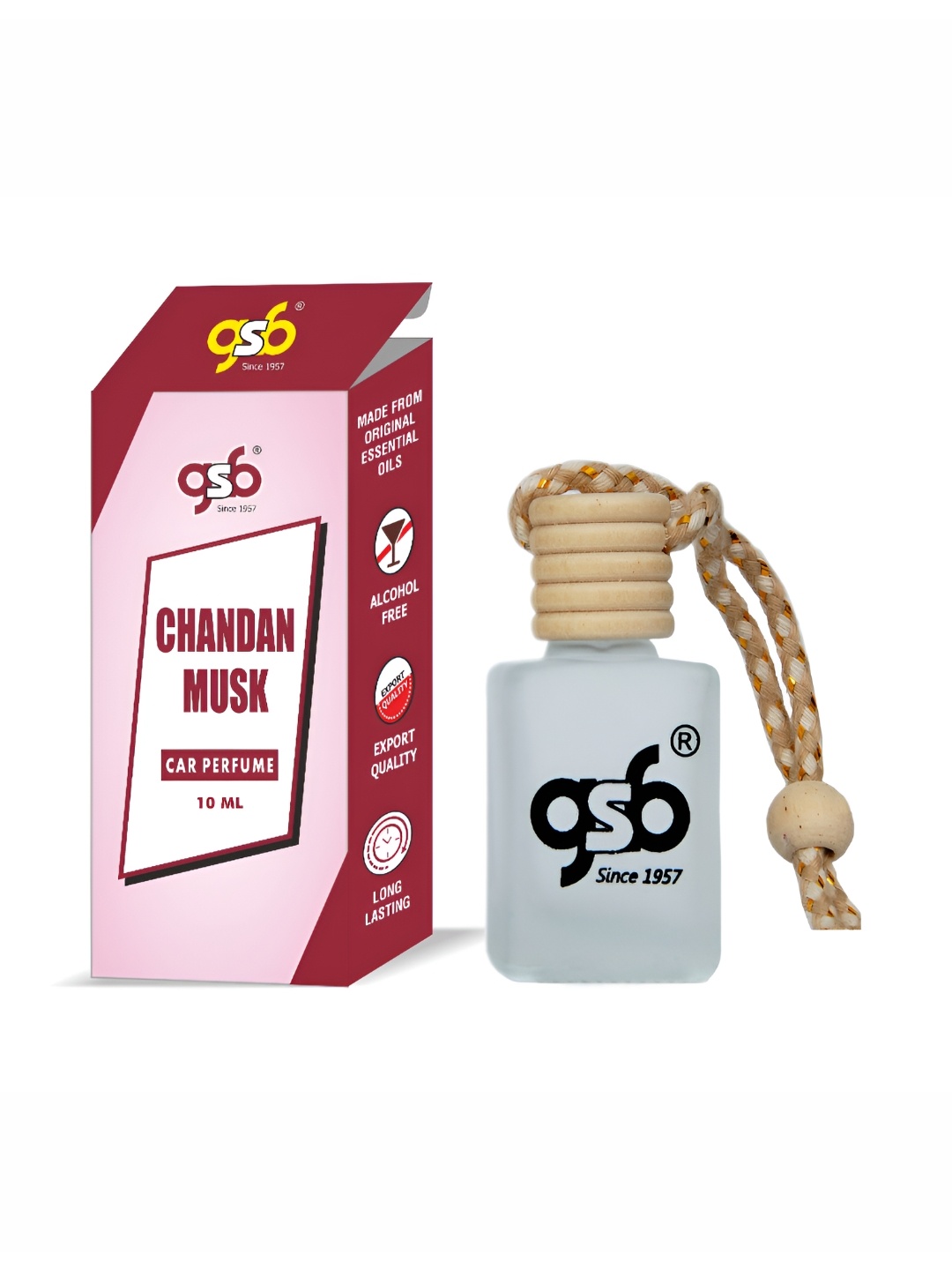 

GSB Transparent Chandan Musk Hanging Car Air Freshener - 10 ml