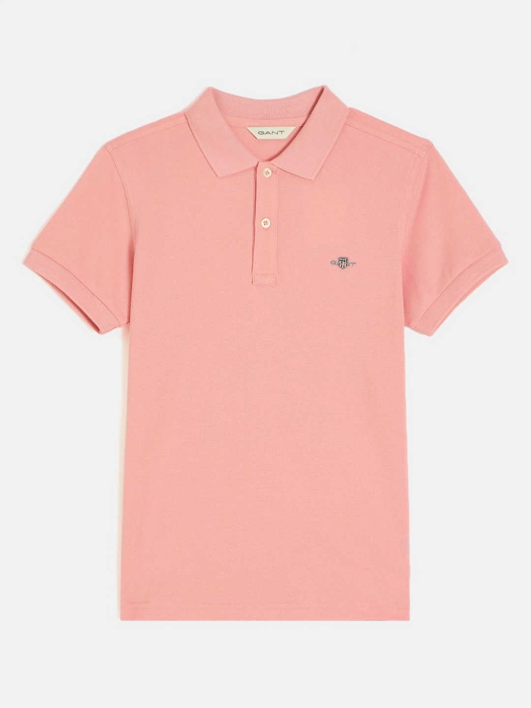 

GANT Boys Solid Polo Collar Pique Cotton T-shirt, Pink