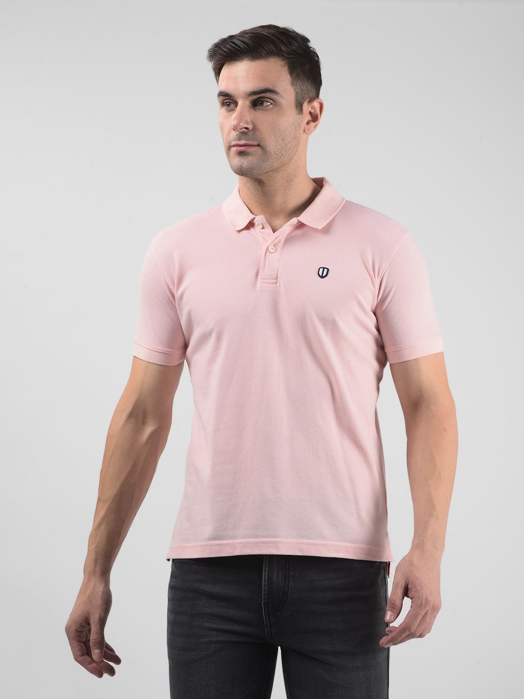 

Numero Uno Men Solid Polo Collar Cotton T-shirt, Pink