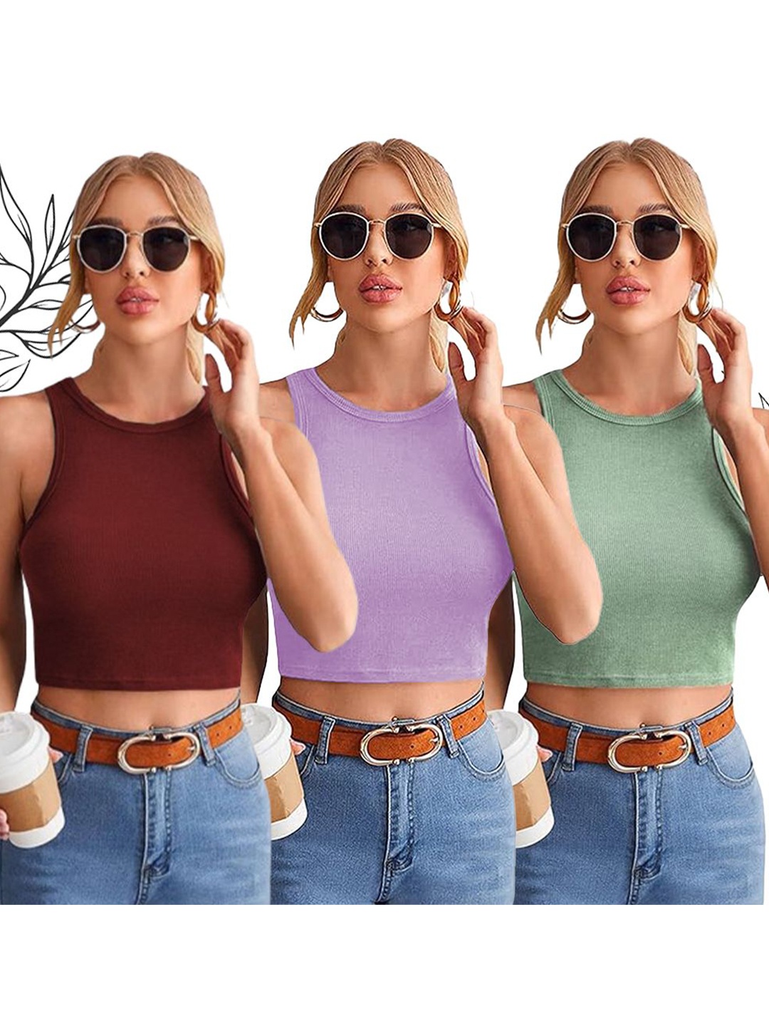 

Moda Rapido Tank Crop Top, Multi