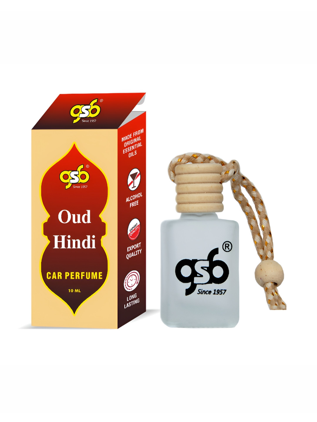

GSB Oud Car Air Freshener - 10 ml, White