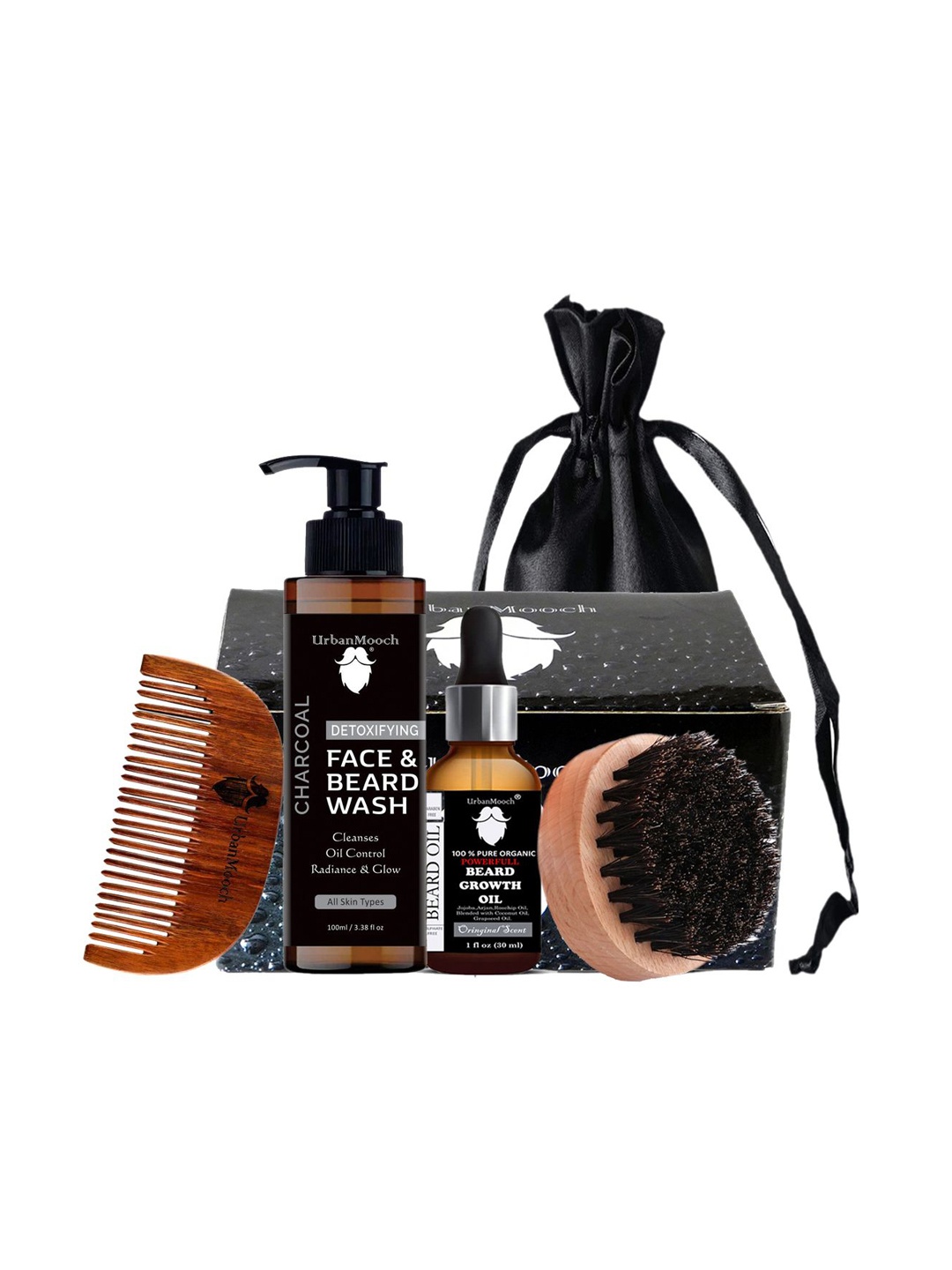 

UrbanMooch Men Grooming Gift Set, Black