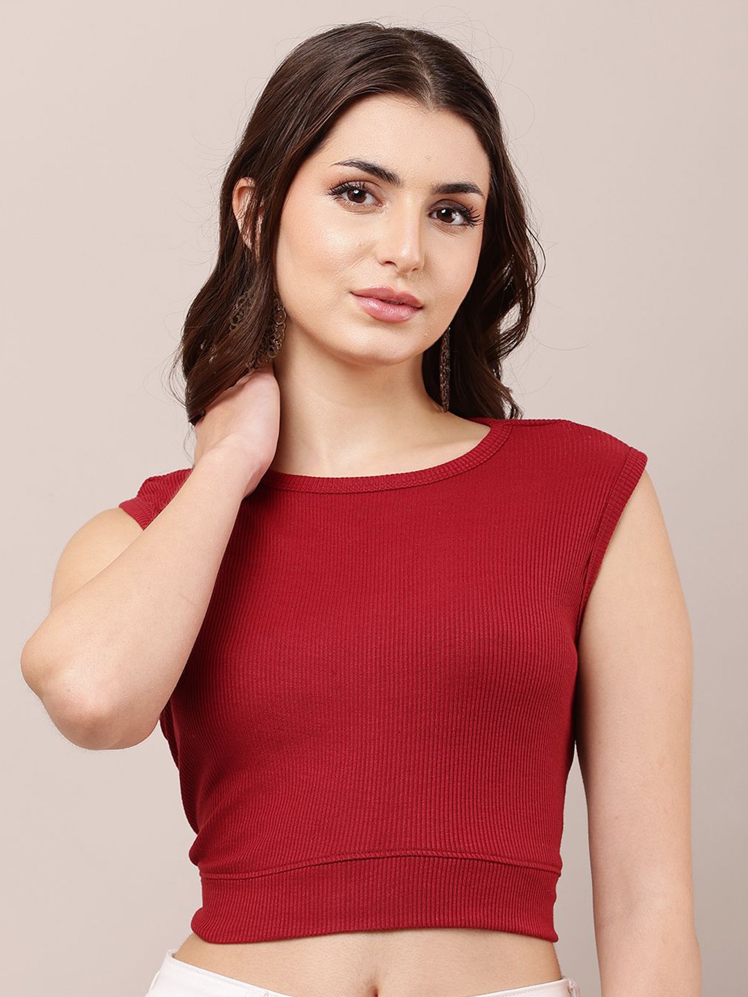 

Raabta Fashion Crop Top, Red