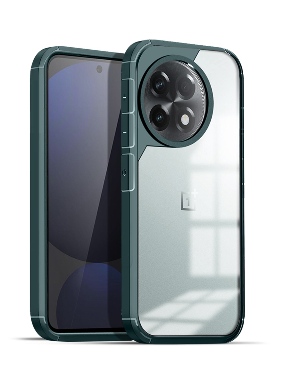 

Karwan Solid Oneplus 11R 5G Shockproof Bumper Back Case, Green