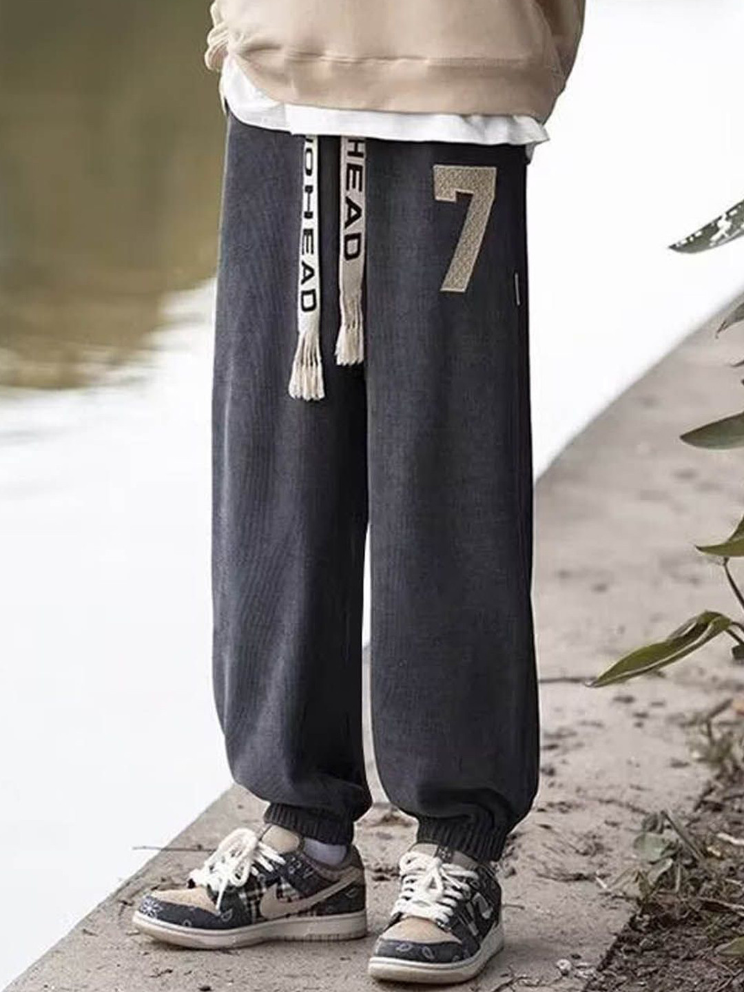 

StyleCast Men Regular Fit Joggers Trousers, Grey