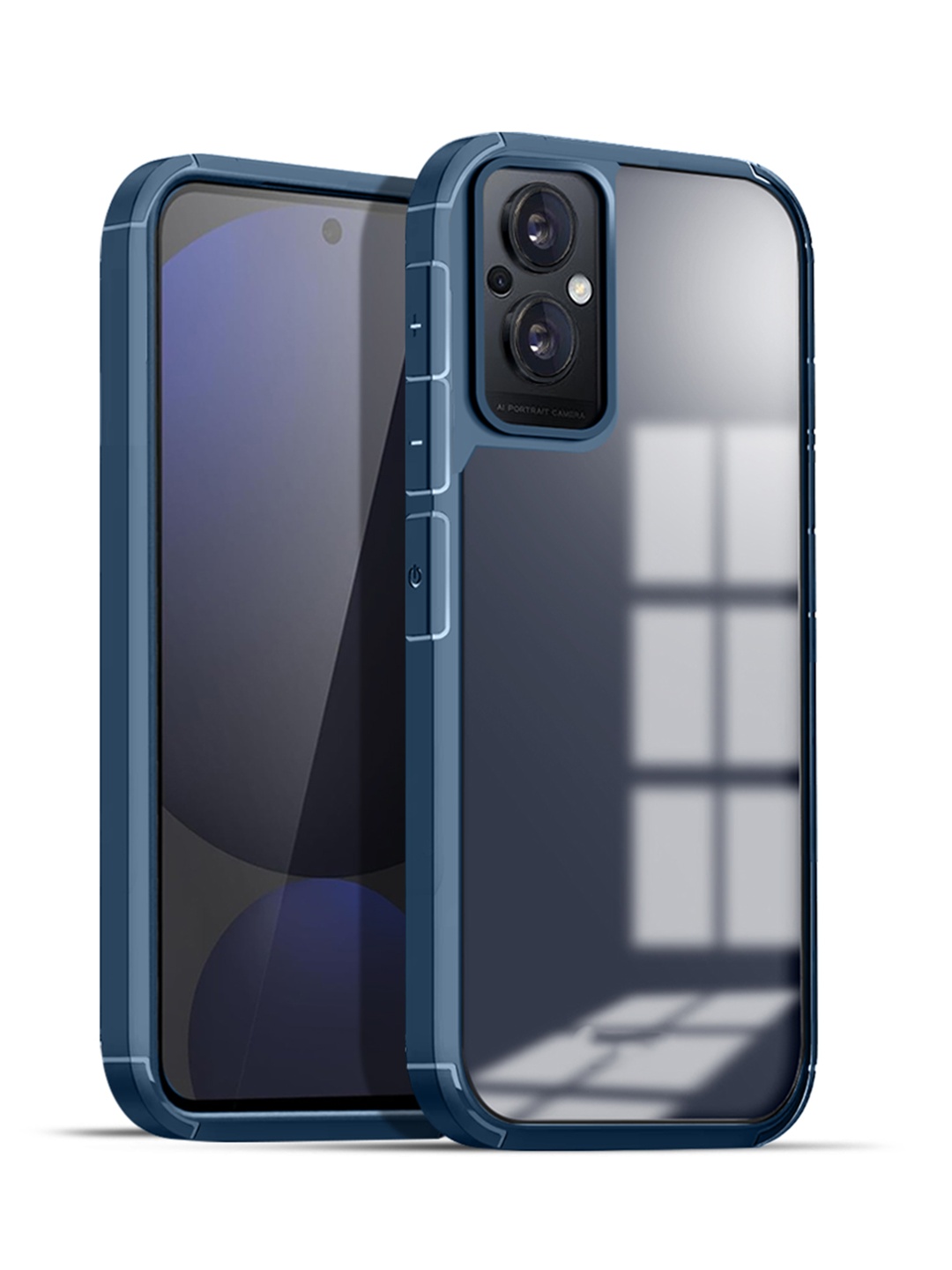 

Karwan Oppo F21 Pro 5G Shockproof Bumper Back Case, Blue