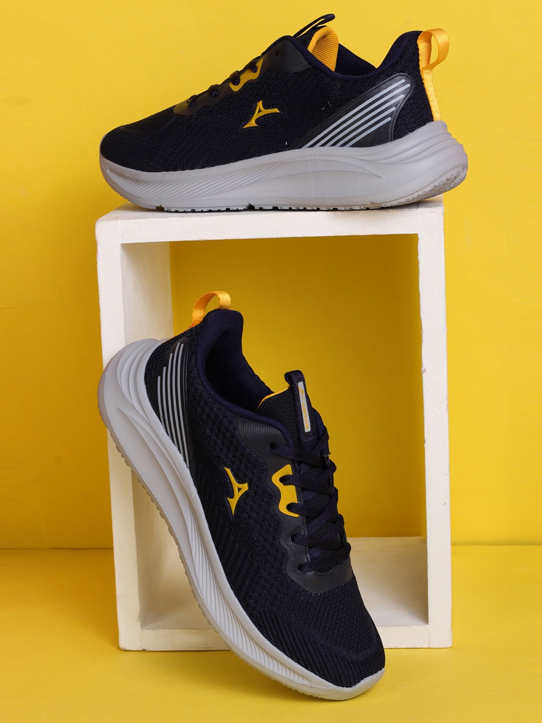 

ABROS Men Air Lace-Ups Sports Running Shoes, Navy blue