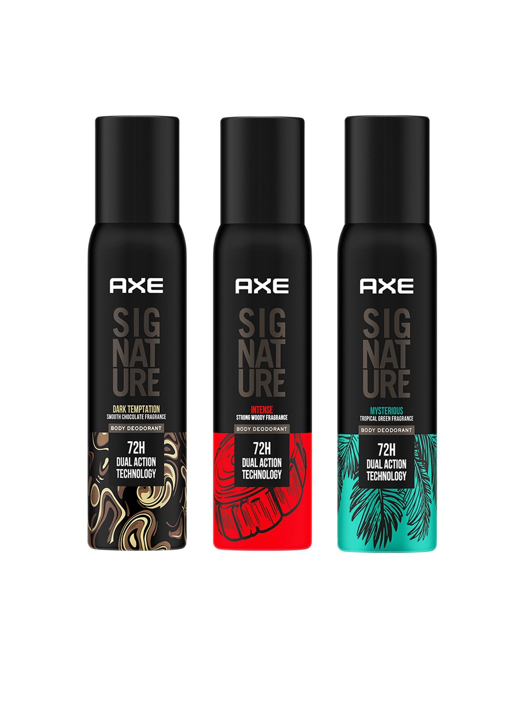 

AXE Men Set Of 3 Signature Intense, Dark Temptation & Mysterious Body Deodorant, Black