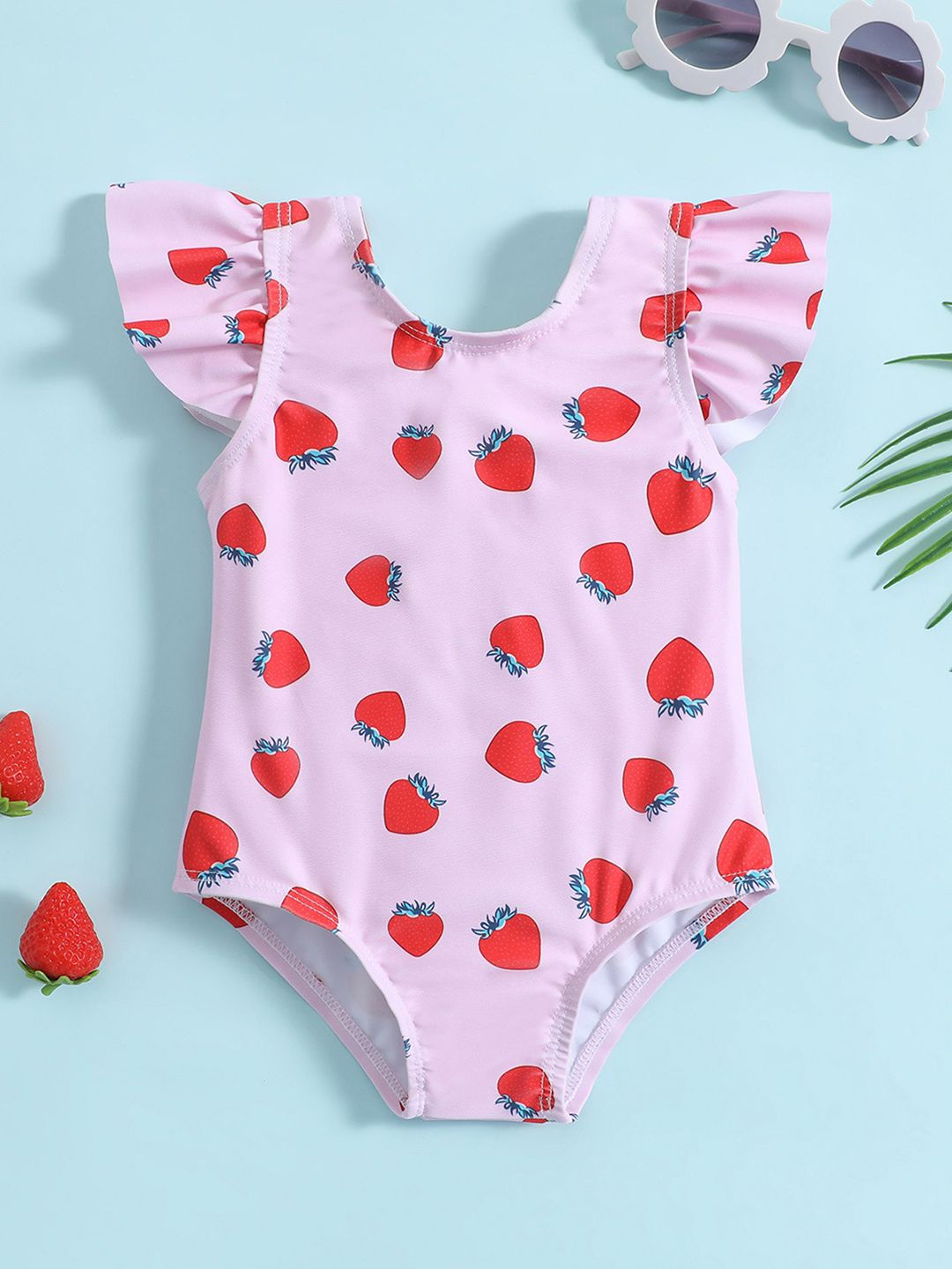 

YK Infant Girls Abstract Printed Bodysuit, Pink