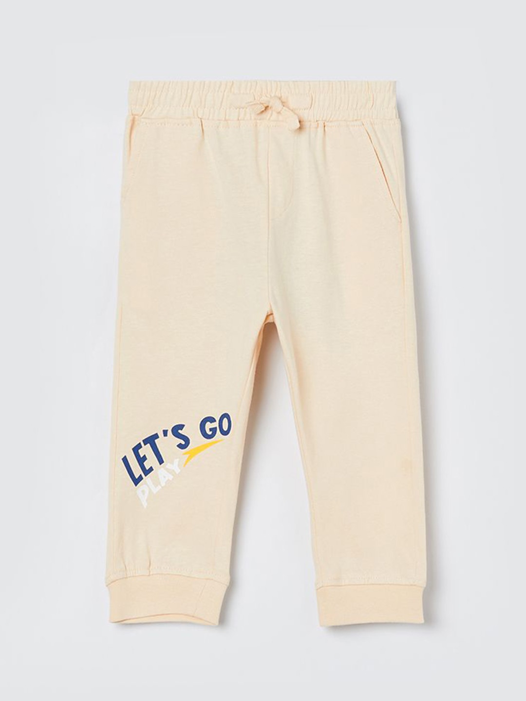 

Juniors by Lifestyle Boys Printed Pure Cotton Joggers, Yellow
