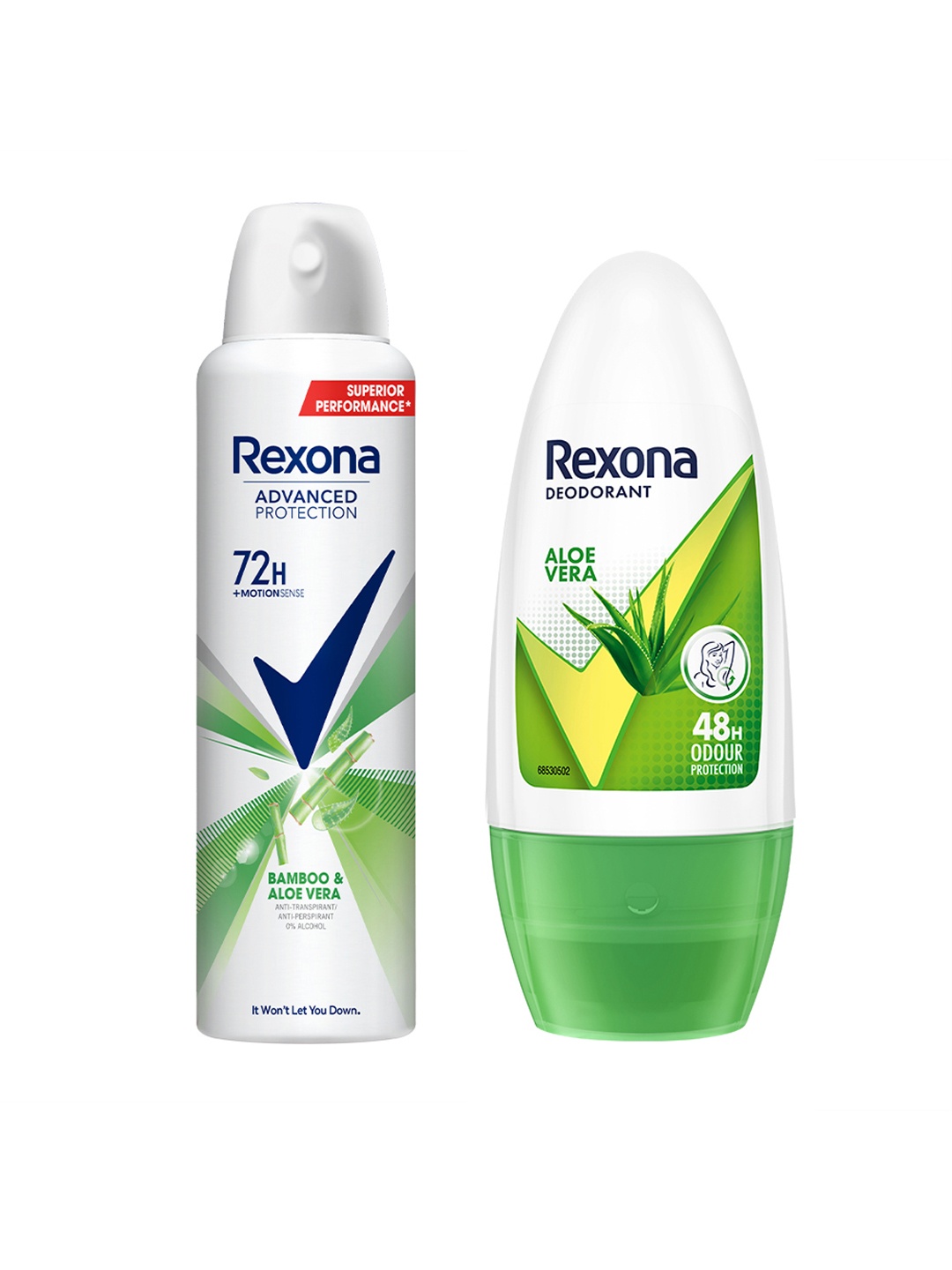 

REXONA Women 2 Pcs Long Lasting Antiperspirant Deodorant & Underarm Roll-On Deodorant, White
