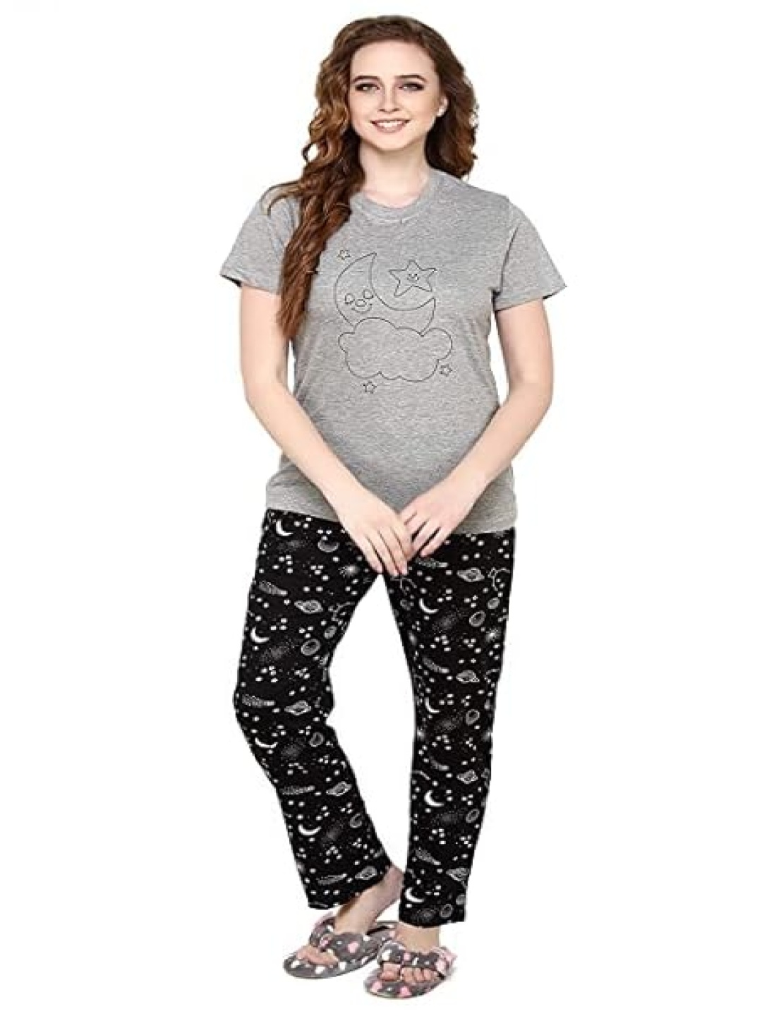 

evolove Women Night suit, Grey