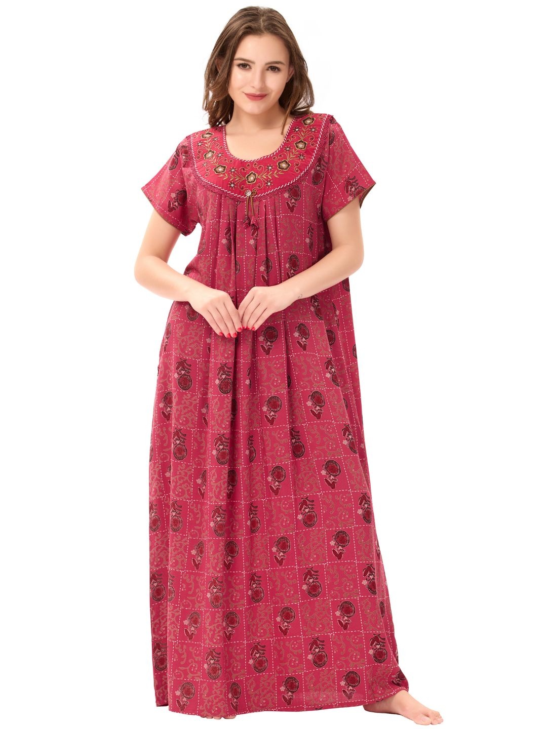 

NIGHTSHADES Women Printed Night suit, Pink