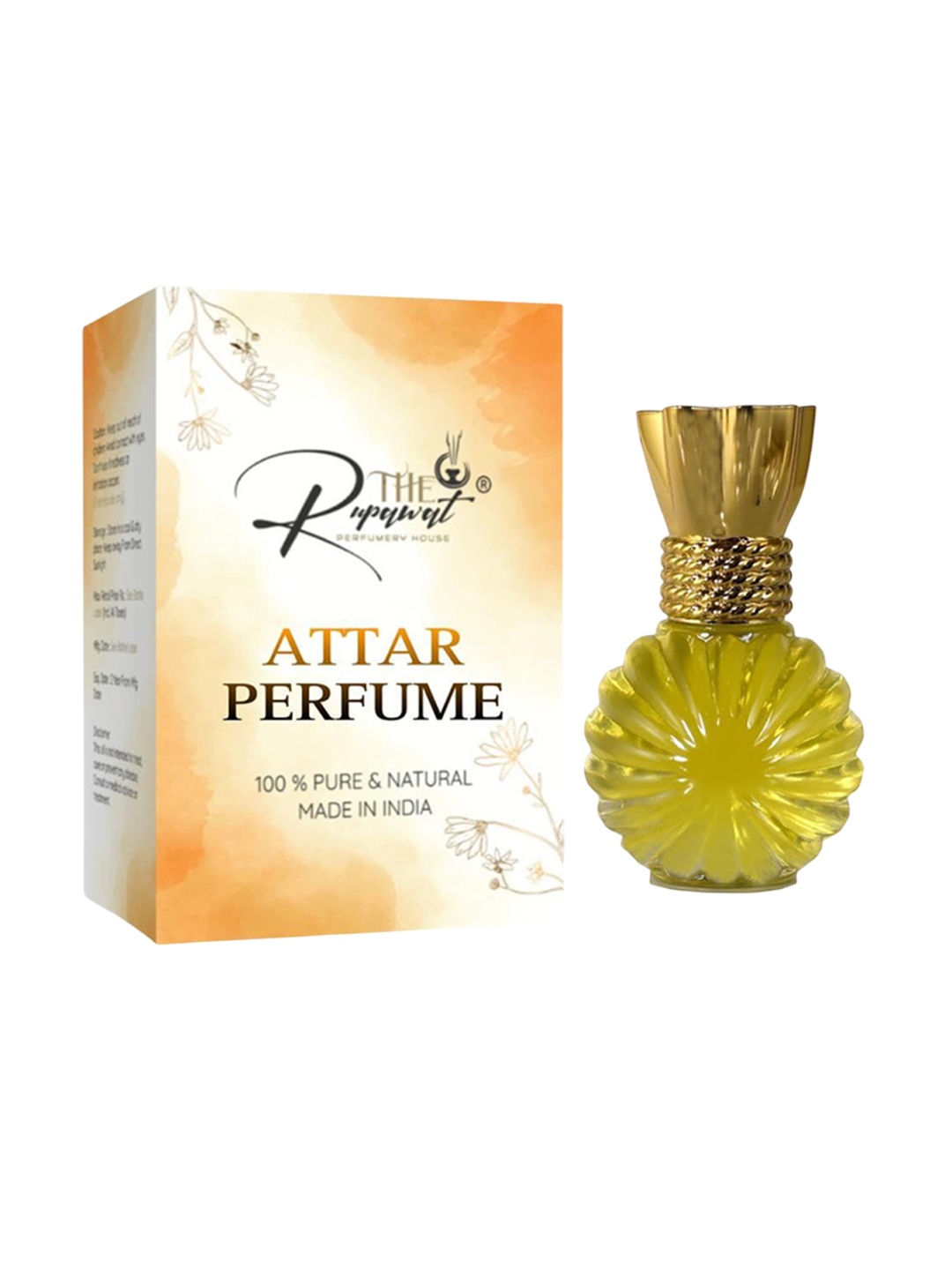 

THE RUPAWAT Perfumery House Pink Jasmine Premium Natural & Alcohol-Free Attar - 12 ml, Transparent