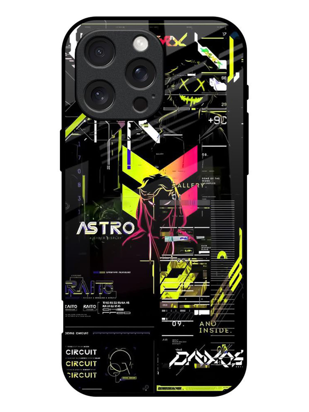 

QRIOH Typography Printed iPhone 16 Pro Max Back Case Mobile Accessories, Black
