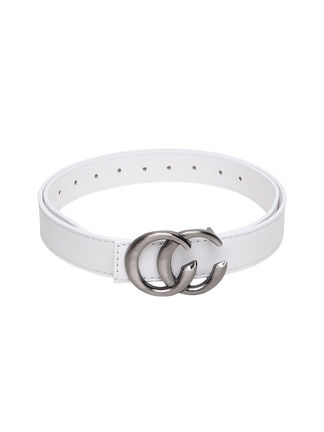 

Provogue Men Textured Formal Belt, White