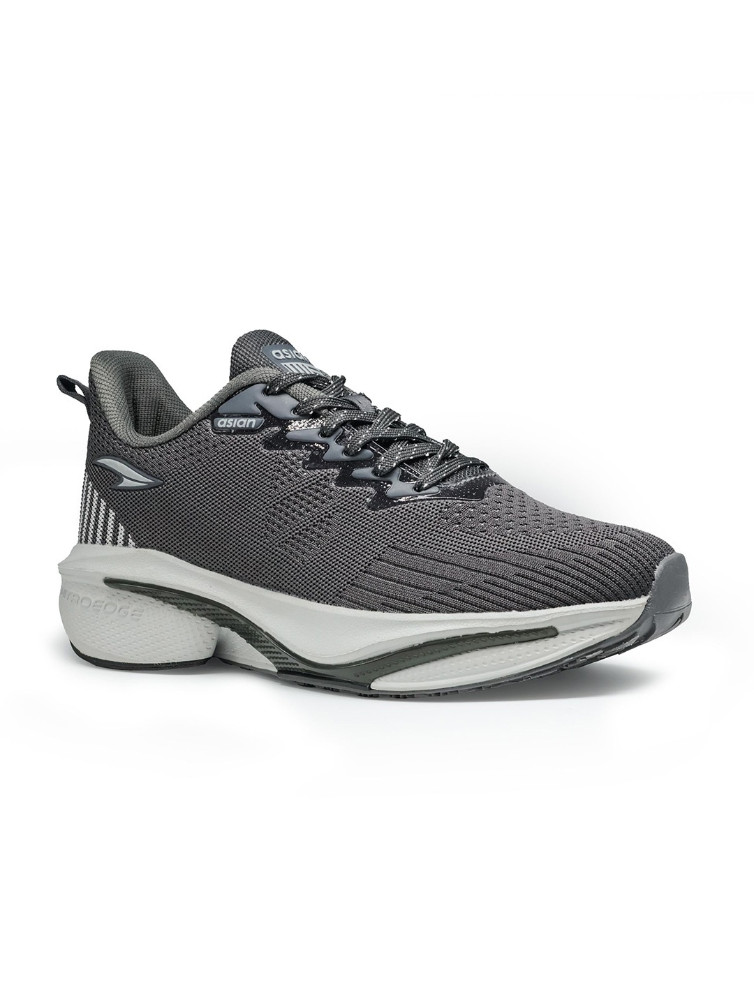 

ASIAN Men Lace-Ups Non-Marking Running Shoes, Grey