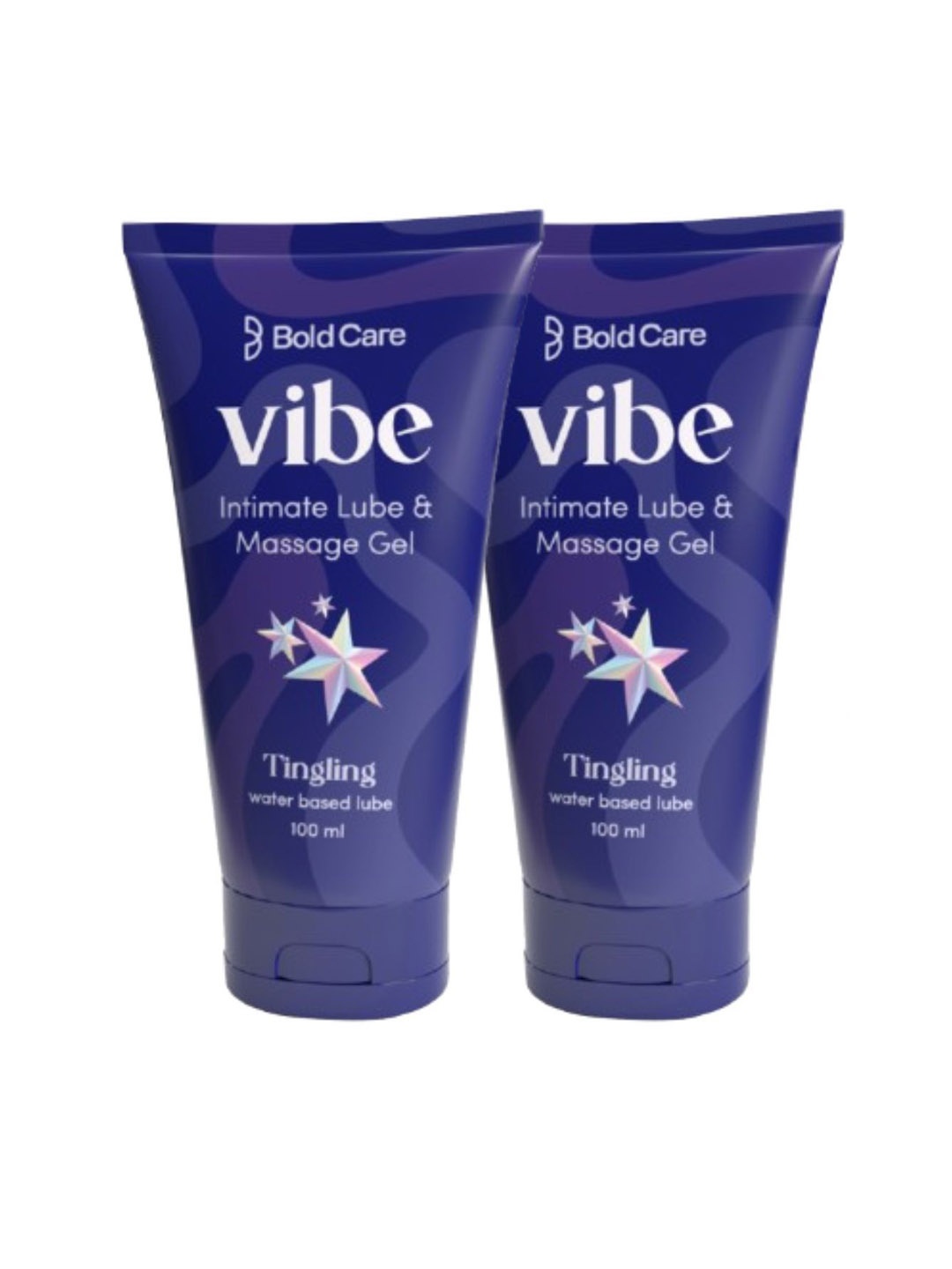 

Bold Care Set Of 2 Vibe Tingling Lubricants- 100 ml Each, Navy blue