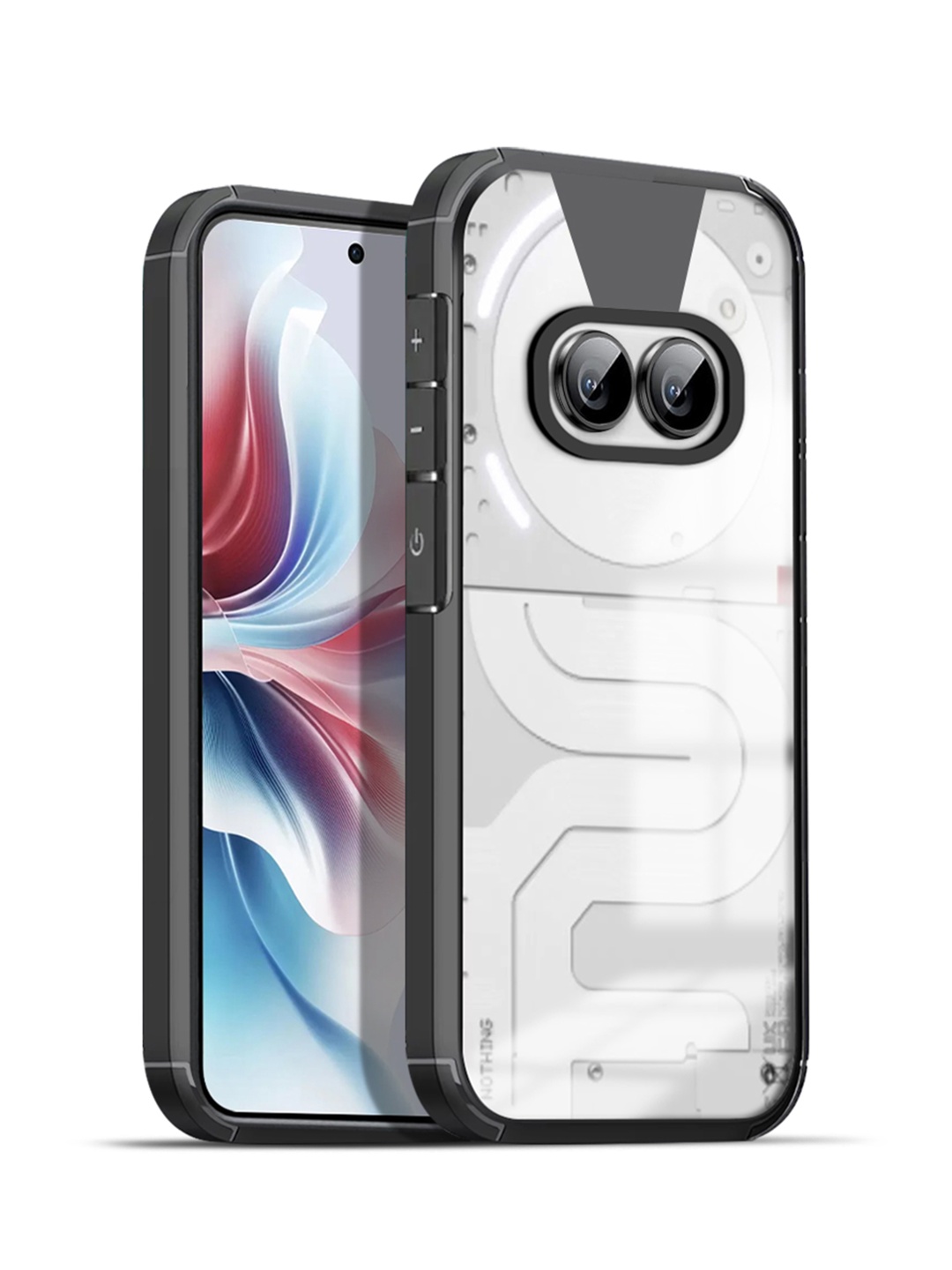 

Karwan Solid Nothing Phone (2a) 5G Shockproof Bumper Back Case, Black