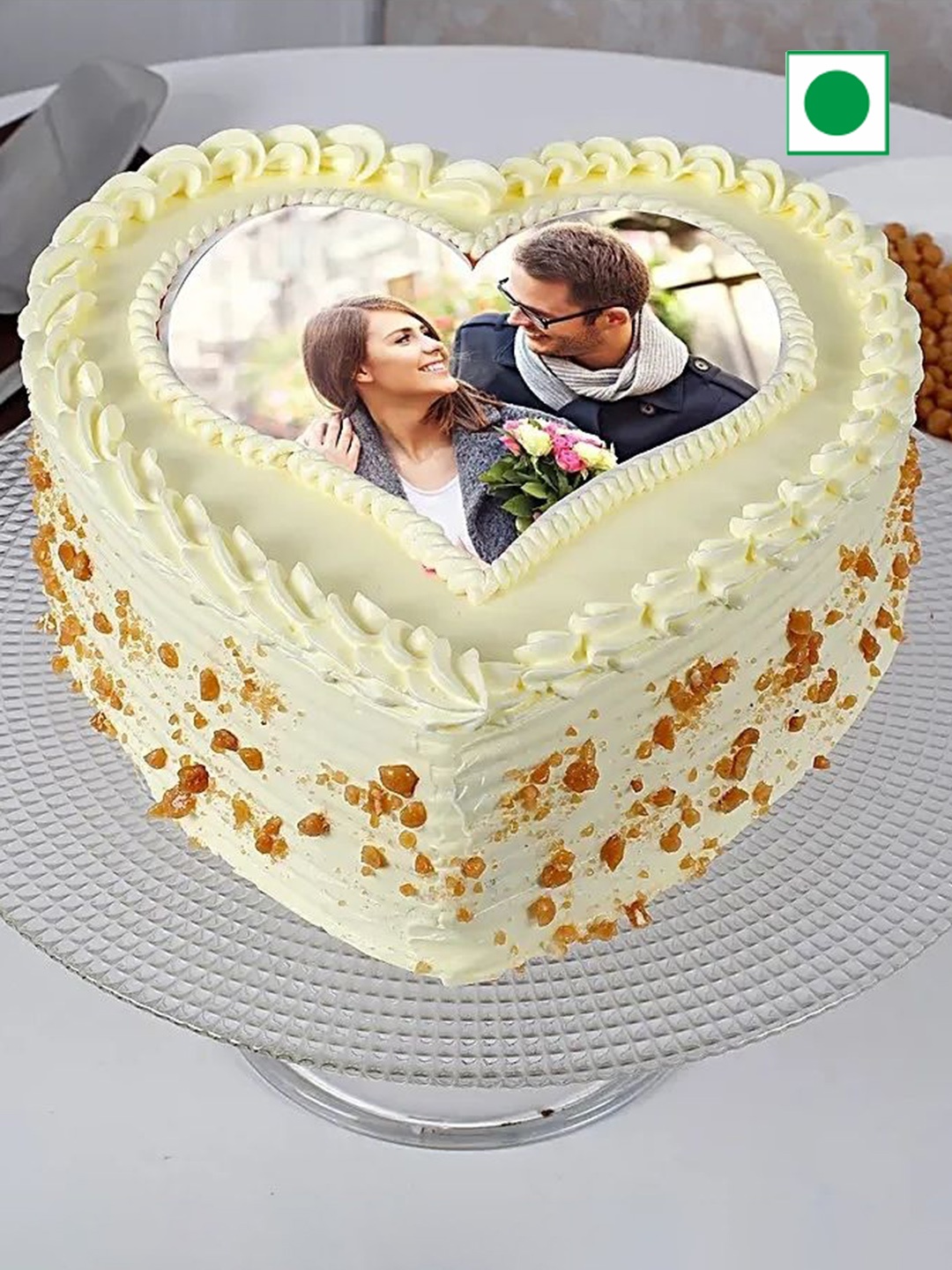 

fnp Personalised Butterscotch Flavor Eggless RoundCake-500g, Yellow