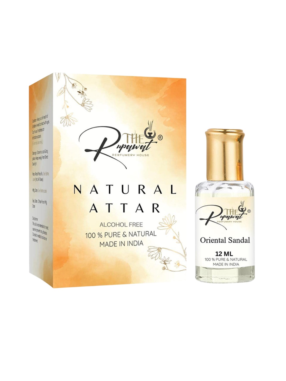 

THE RUPAWAT Perfumery House Oriental Sandal Natural & Alcohol Free Attar - 12 ml, Transparent