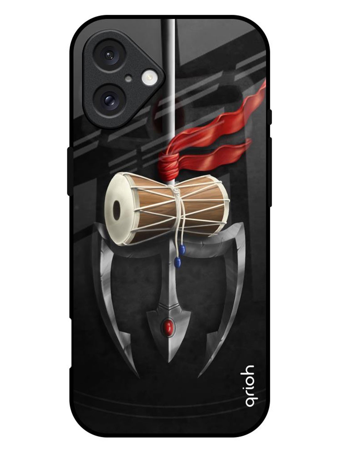

QRIOH Power Of Lord Printed iPhone 16 Plus Back Case, Black