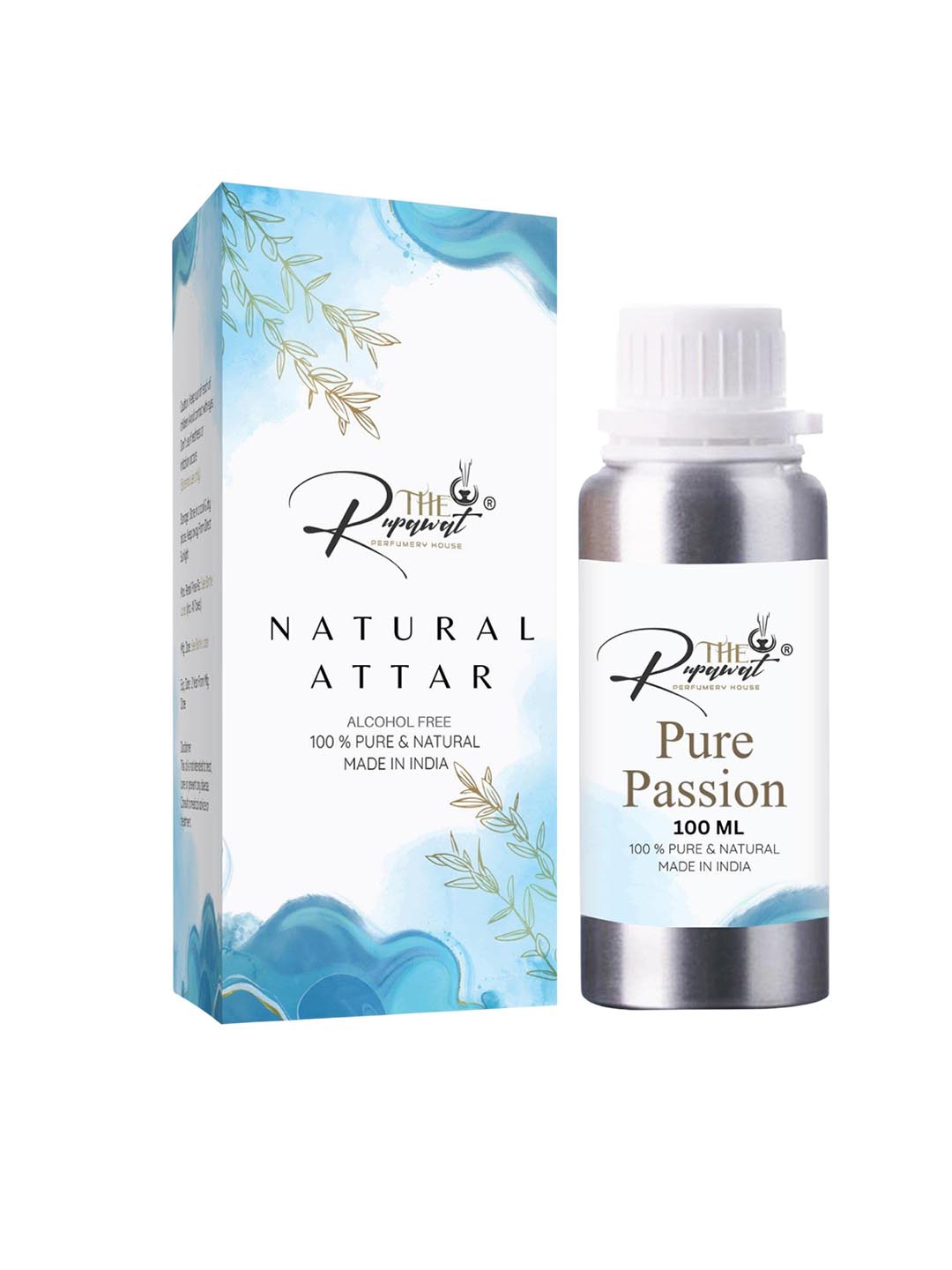 

THE RUPAWAT Perfumery House Pure Passion Natural Alcohol Free Attar 100 ml, Transparent