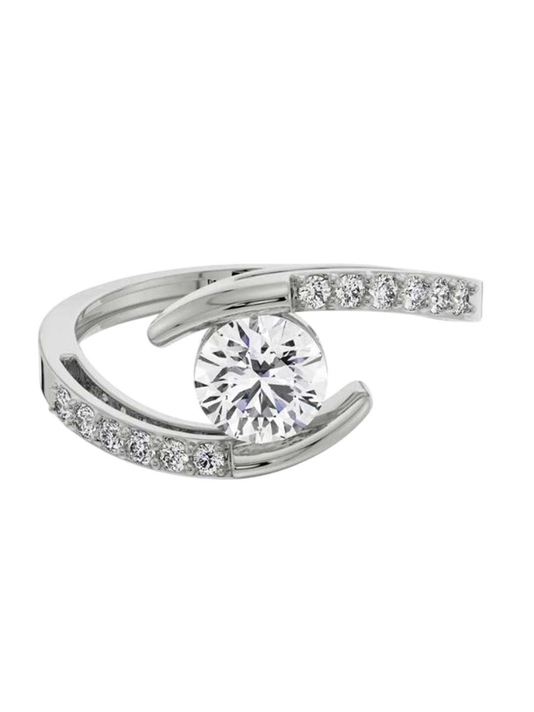 

Emori Women Round Solitaire Diamond Ring, White