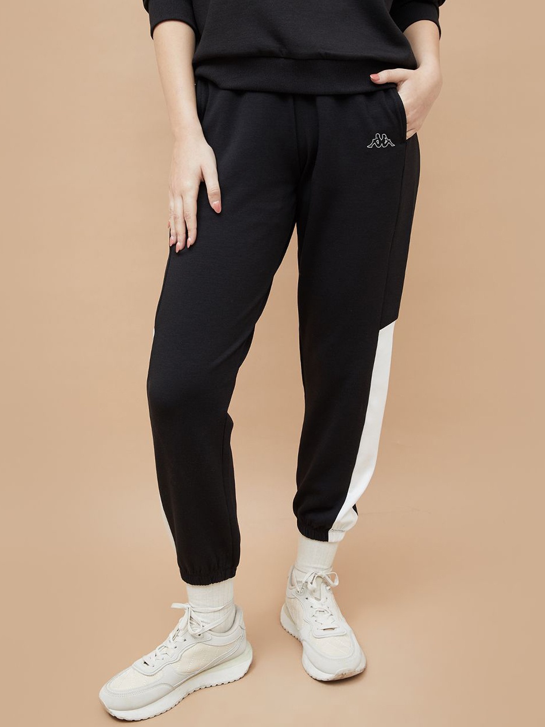 

Kappa Women Regular Fit Joggers Trousers, Black