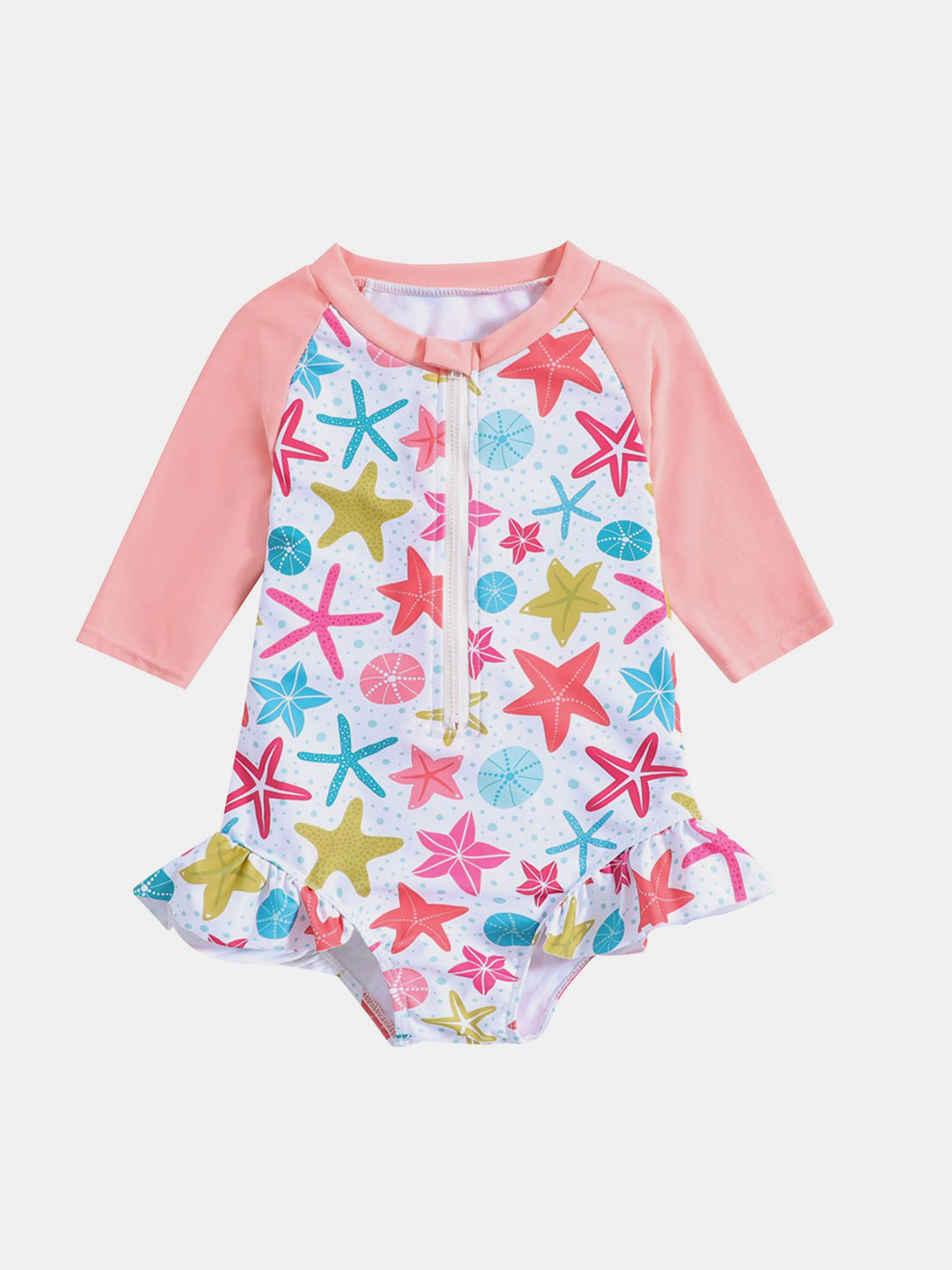 

YK Girls Printed Bodysuit, Pink