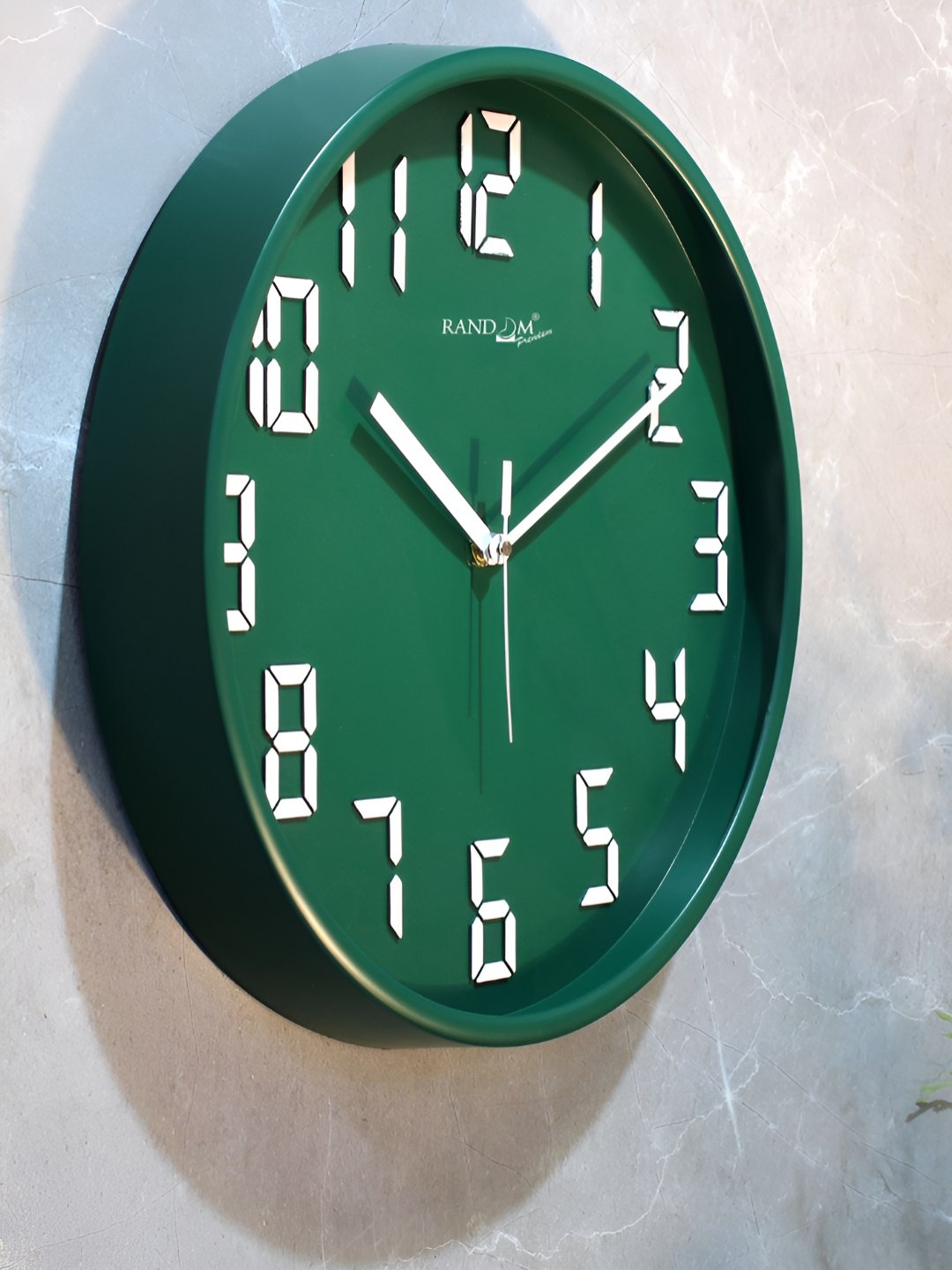 

RANDOM White & Green Printed Analogue Round Contemporary Wall Clock