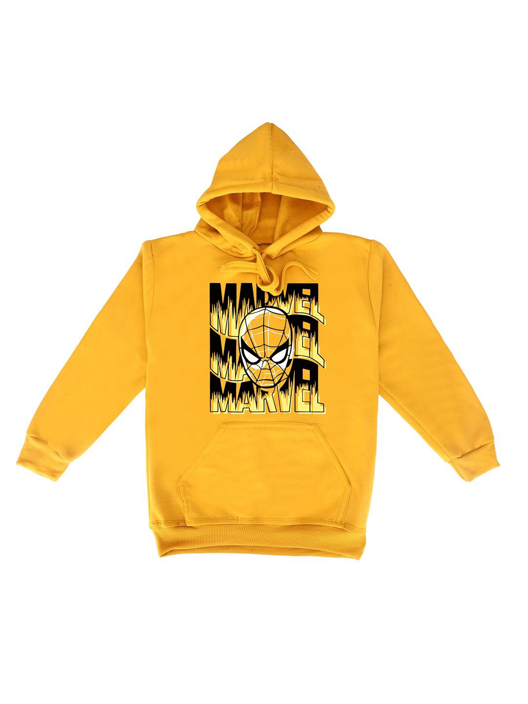 

Fabvio Plus Kids Printed Hooded Sweatshirt, Yellow
