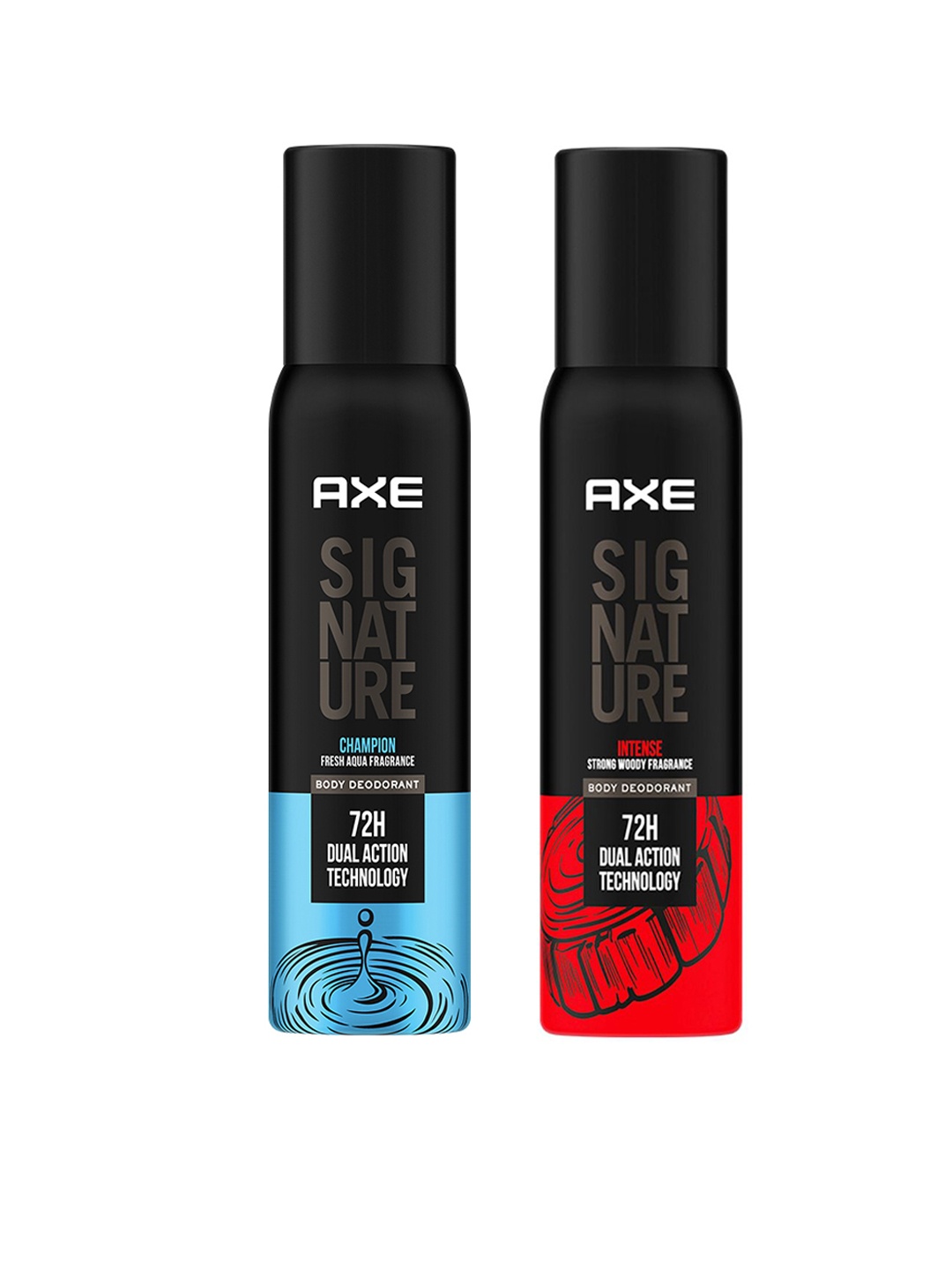 

AXE Men Set Of 2 Signature Champion & Intense Body Deodorant - 200ml Each, Black