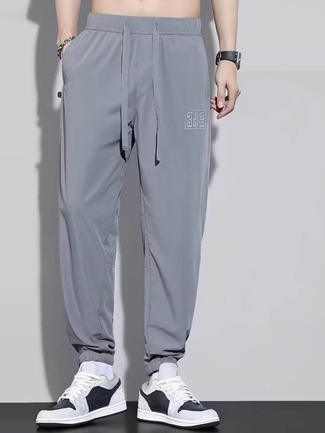

StyleCast Men Regular Fit Joggers Trousers, Grey