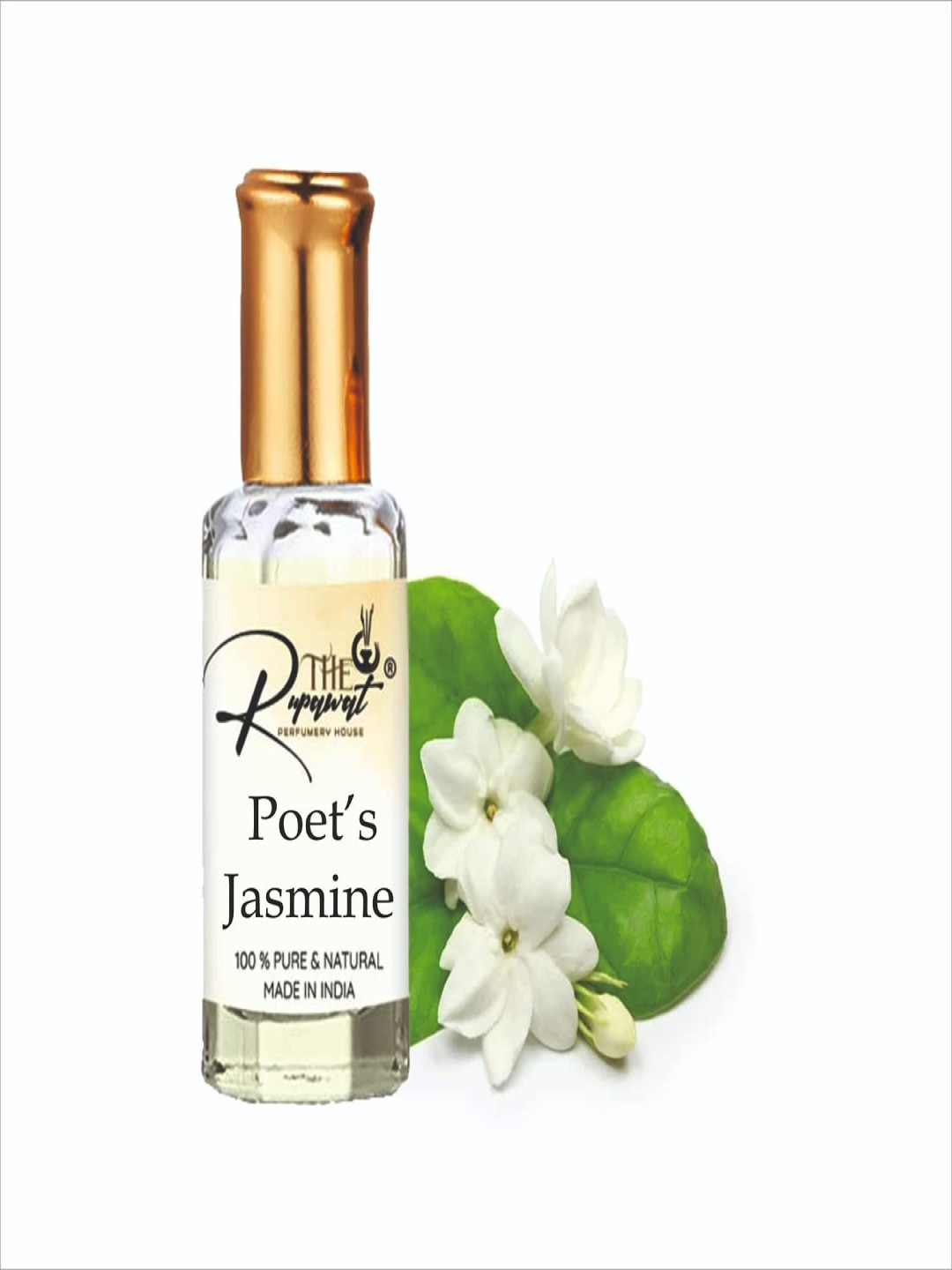 

THE RUPAWAT Perfumery House Poets Jasmine Natural & Alcohol Free Attar 12 ml, Transparent