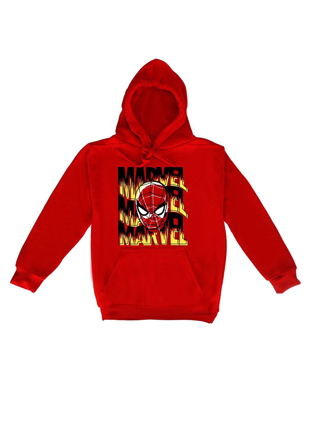 

Fabvio Plus Kids Printed Woolen Hooded Sweatshirt, Red