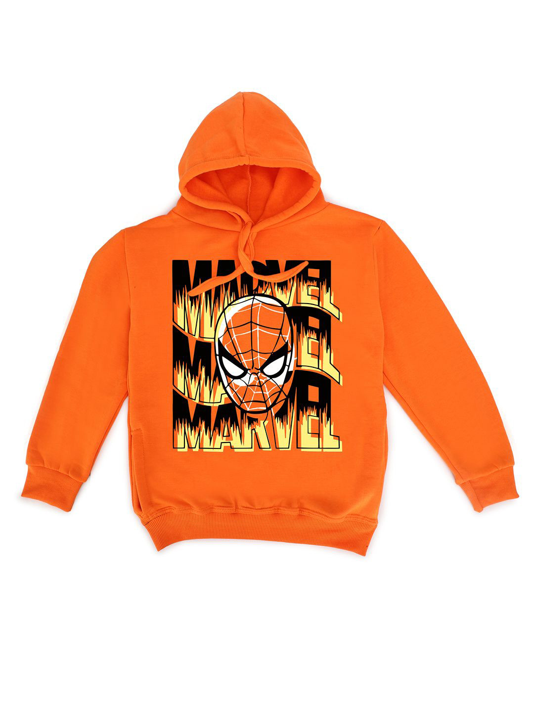 

Fabvio Plus Kids Printed Hooded Pullover Sweatshirt, Orange