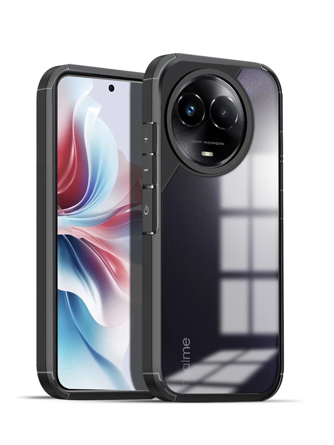 

Karwan Realme 11X Shockproof Bumper Back Case, Black