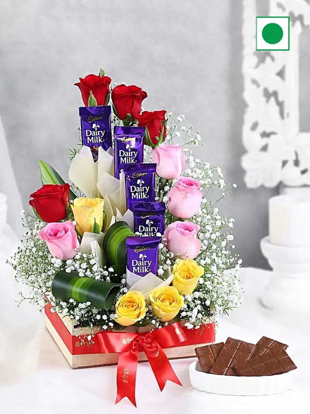 

fnp Mixed Roses With Chocolates Gifts, Blue