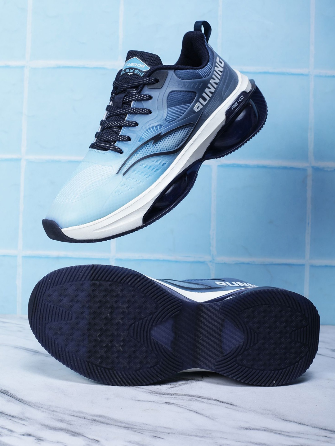 

ABROS Men Mesh Running Shoes, Blue