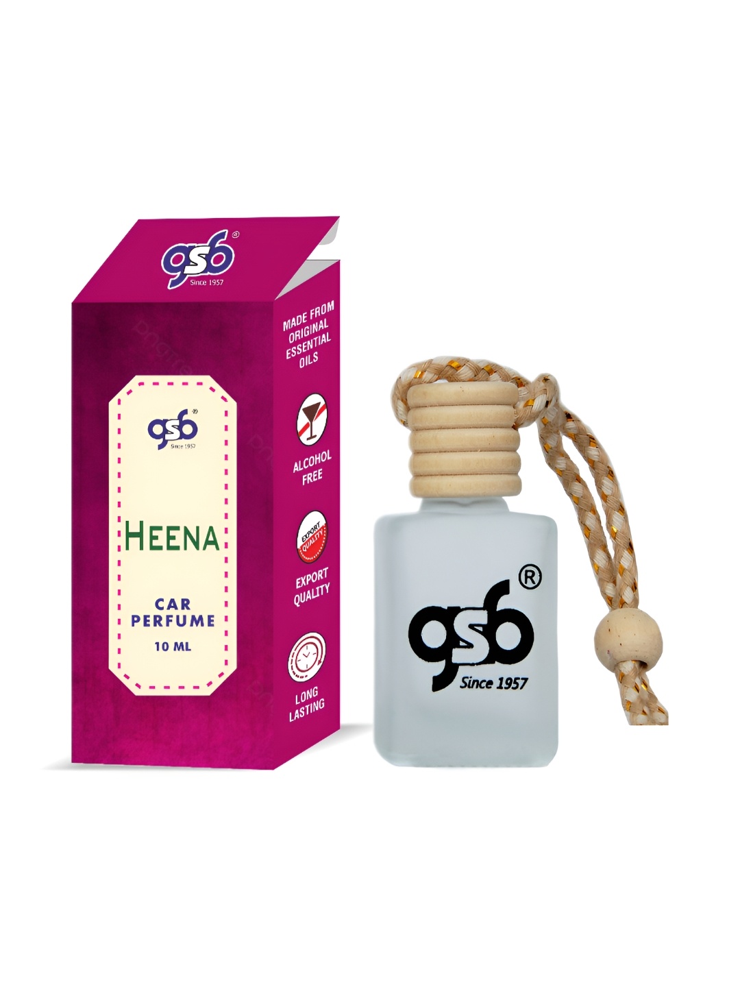 

GSB Transparent Heena Hanging Car Air Freshener - 10 ml