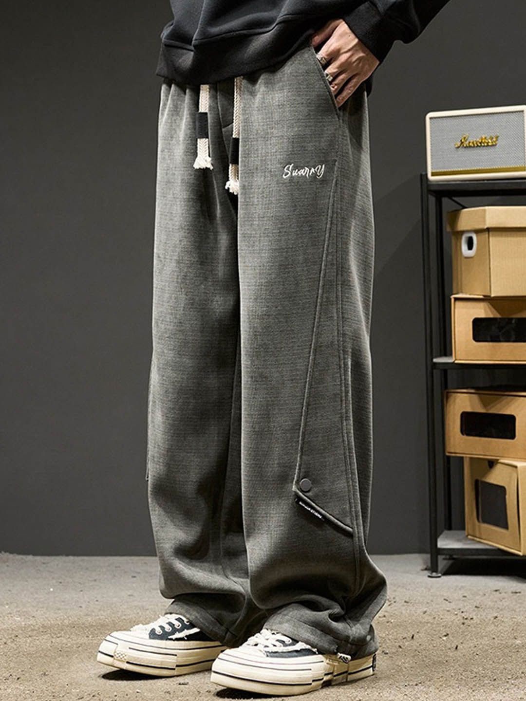 

StyleCast Men Mid-Rise Trousers, Grey