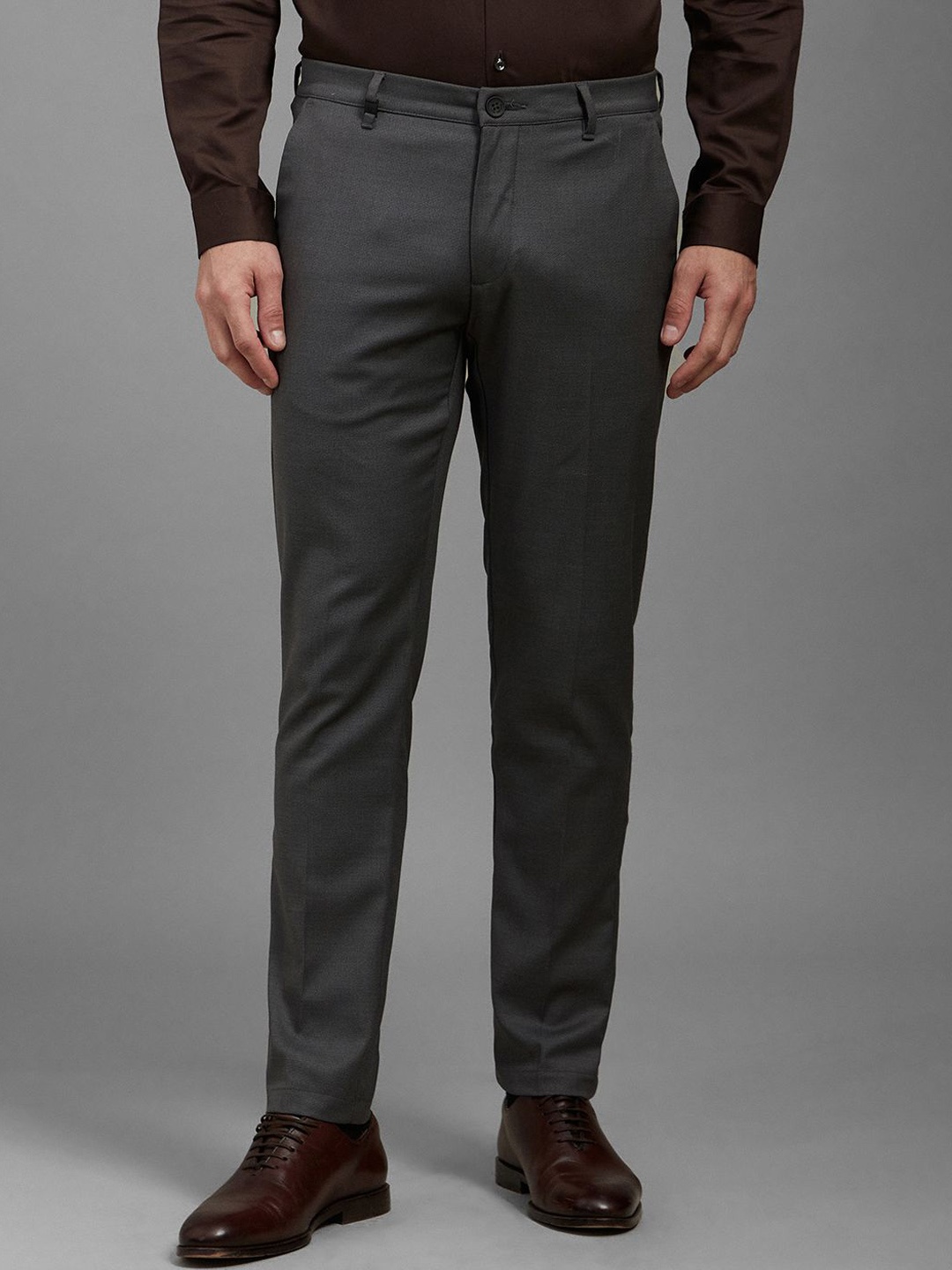 

Louis Philippe Men Slim Fit Trousers, Grey